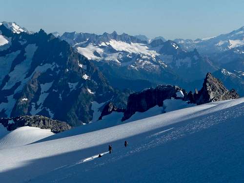 Climbers on the Inspiration Glacier