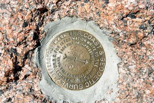 USGS marker atop Longs Peak