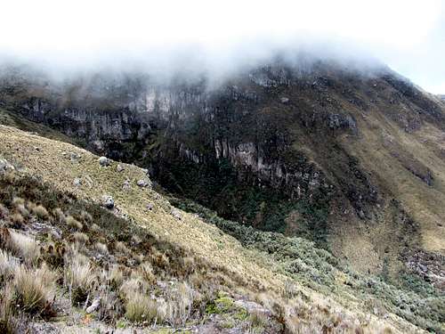 Lower slopes of Illinizas Norte