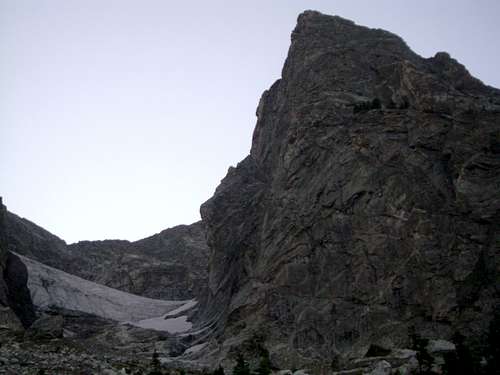 Granite horns on the east face of Mount Moran