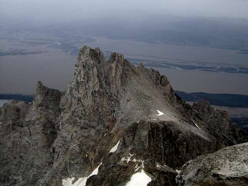 Teewinot viewed from the summit of Mount Owen