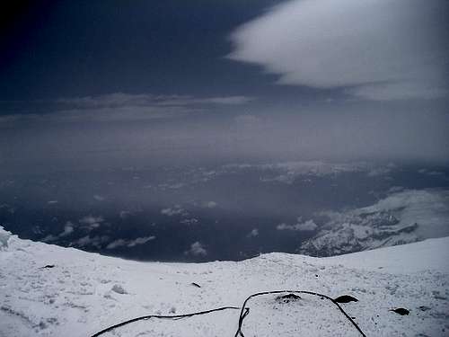 The summit crater rim of Mount Rainier