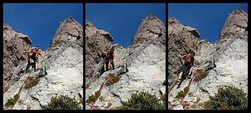 Josh Descending Columbia Peak