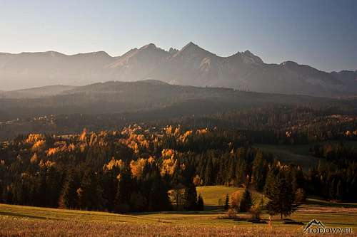 Morning Tatras from Lapszanka