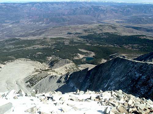 Thomas Lakes from the Summit of Mt Sopris East