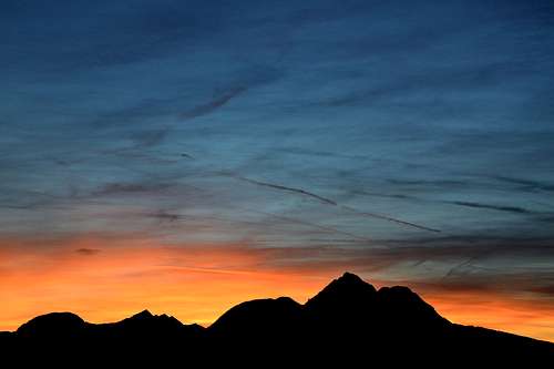 Sunset over Hochstaufen, Zwiesel and the Chiemgau Alps