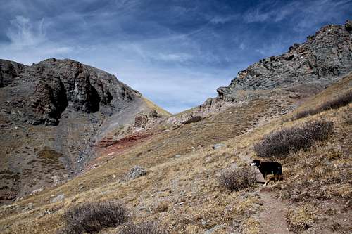 Trail in higher basin