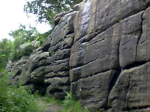 Unclimbed Wall,Harrisons Rocks,Southern Sandstone,UK.