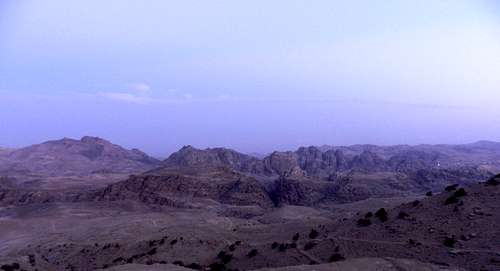 Petra mountains before sunrise