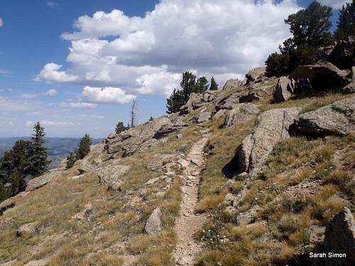 Trail around false summit