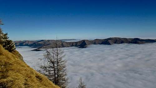 The sea of clouds from Portita  Ledge