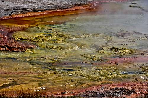 Bacteria-filled volcanic pool