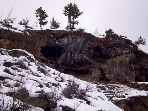 A cave.