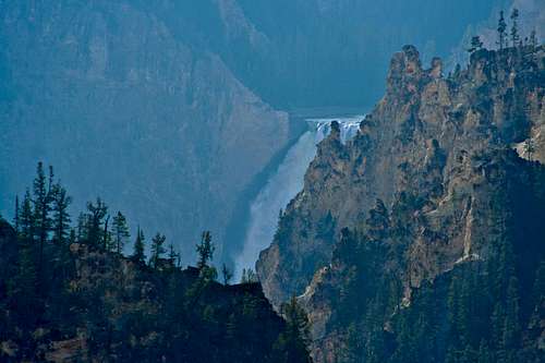 The lower falls of the Yellowstone River-Yellowstone National Park