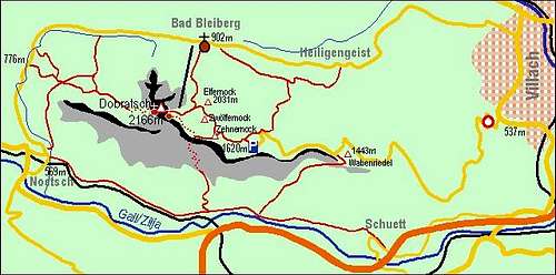 A self-made map of Dobratsch...