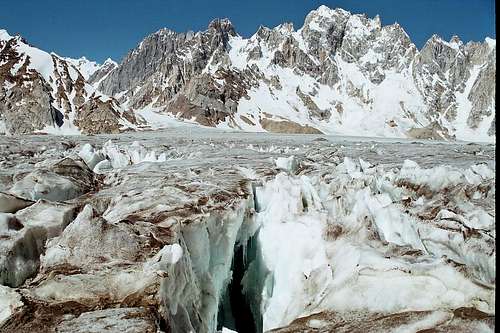 Crevasses On Biafo Glacier, Karakoram, Pakistan 