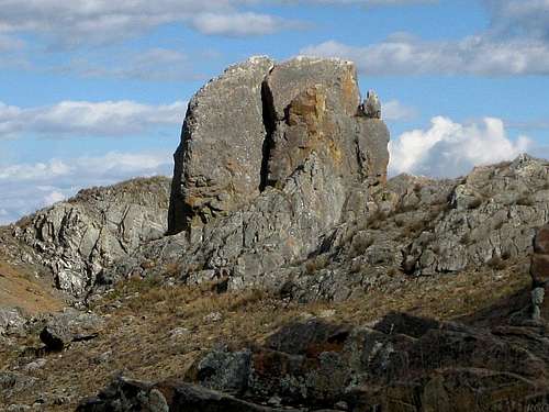 Rock formation in the Cordillera Negra