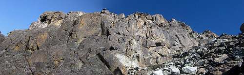 East ridge of Cerro Huancapeti from the north