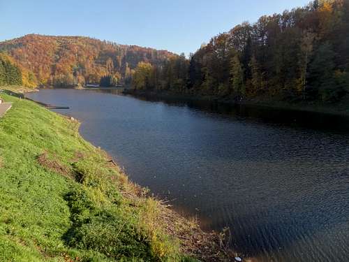 The Bystrzyca reservoir near Zagórze