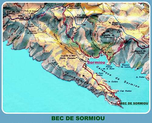 Bec de Sormiou map