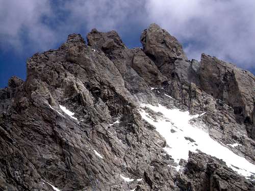 The south face of the Middle Teton