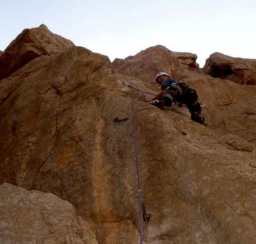 Fig. 8 The first ascent of Swinging in RAK