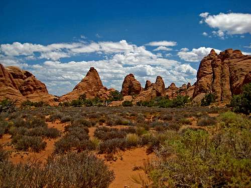 Looking towards Devils Garden