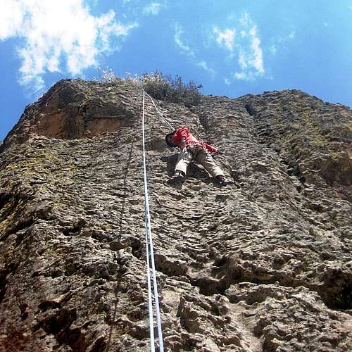 Me climbing at Hatun Machay
