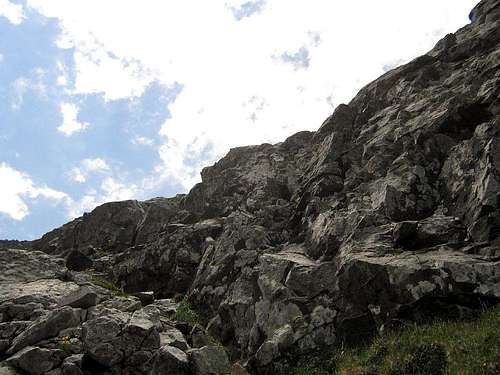 Typical terrain, upper Ormes Buttress