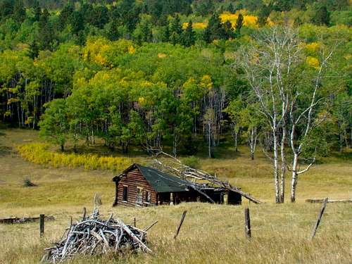 Old abandoned cabin by Custer Peak