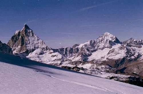 Matterhorn and Dent Blanche...