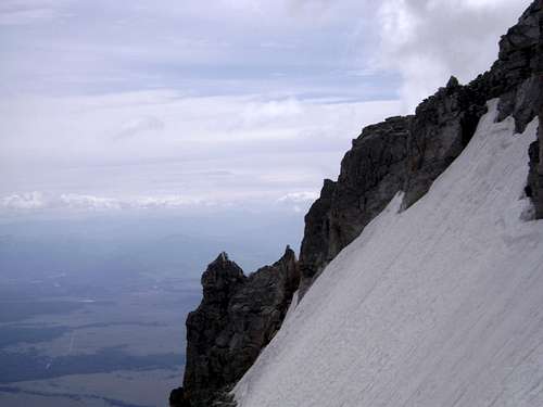 View east from above the Koven couloir on Mount Owen