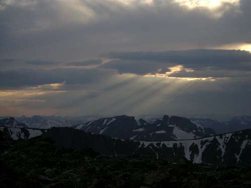 Sunrise from Froze to Death Plateau on the approach to Granite Peak, Beartooth Range Montana