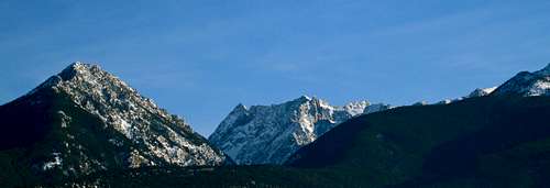 Mount Cowen in winter-Absaroka range, Montana