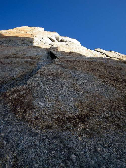A slab at the beginning of the traverse