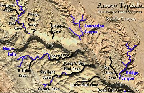Middle Canyon Map