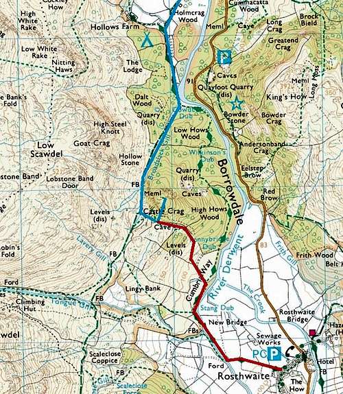Castle Crag Routes