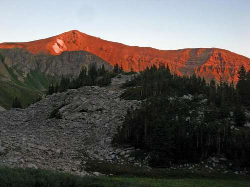 Alpenglow on Point 12878