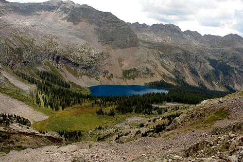 Balsam Lake from Southeast Face of Trinity Peak