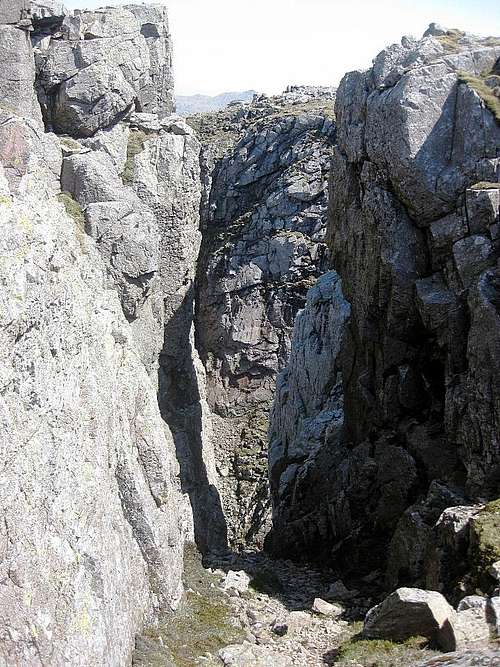 A gully on the N side of Scafell