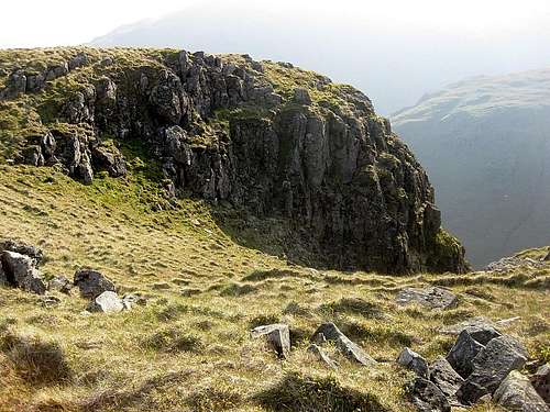 Crags on the SW side of Yewbarrow