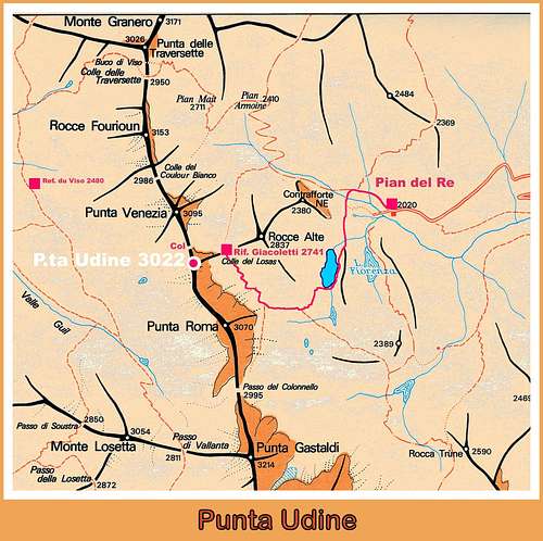 Punta Udine map