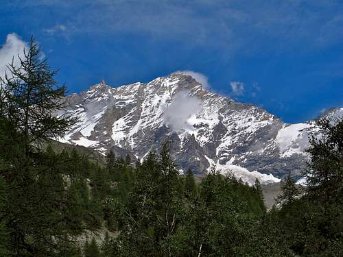 The Weisshorn seen from the Upper Zinal valley