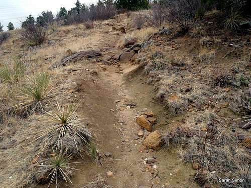 Eroded west slope trail