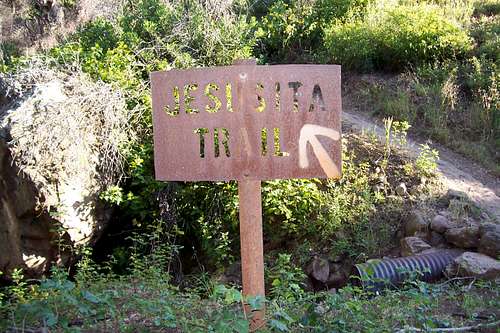 Jesusita Trail sign
