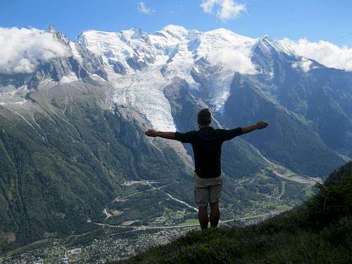 Taking in the views. Mont Blanc