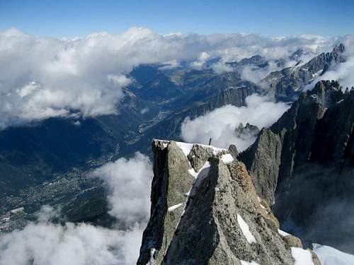 The Chamonix valley seen from Aguille du midi