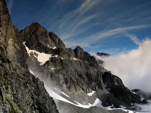 Plays of clouds over Aiguilles Rouges