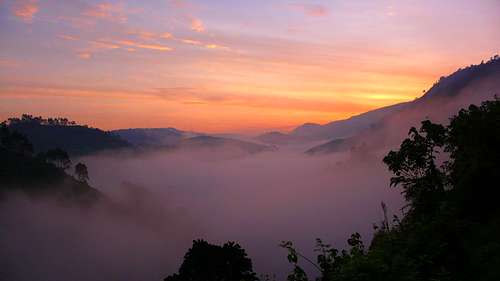 Dawn in the Virunga Foothills