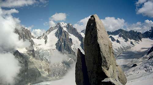 Panoramic view of Aiguille d'Argentière